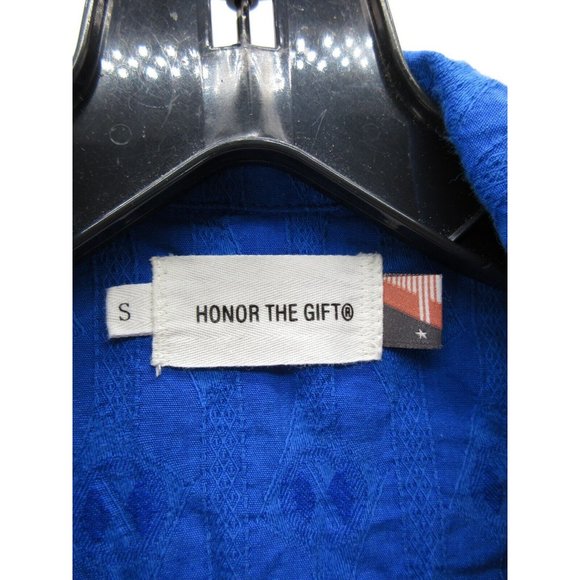 Honor The Gift Shirt Small Button Down Hawaiian Camp Knit Logo Preppy - Picture 9 of 12
